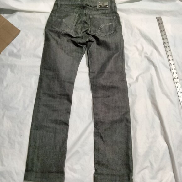 Camouflage AR and J Women JULIE R Jeans Made in Italy Black Sz 26x28 - Picture 8 of 9